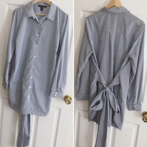 NWOT Forever 21 pinstripe shirt dress w/ sash